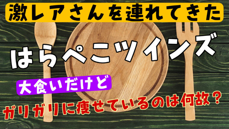 【激レアさん】はらぺこツインズはガリガリに痩せているけど摂食障害の病気なの？過食嘔吐の疑いは？